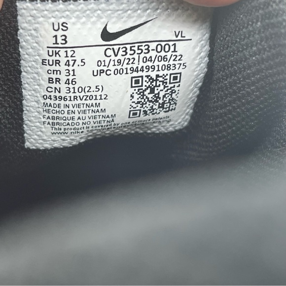 Nike Alpha Huarache Elite 3 Low Premium Black Gold Baseball Cleats CV3553-001 - Picture 11 of 11